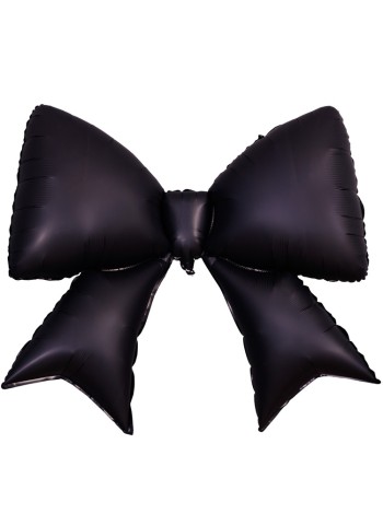 Фольга шар фигура Бант Черный сатин 39"/99 см Китай