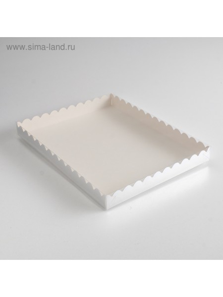 Коробка кондитерская 23,5 х30 х3 см цвет серебро - для печенья