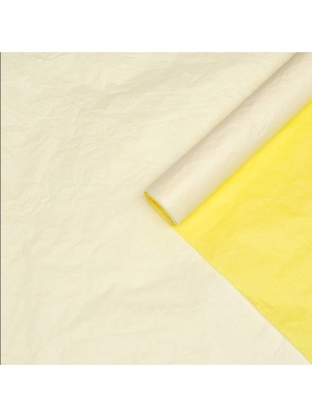 Бумага эколюкс 70 см х5 м двухцветная цвет белый/желтый