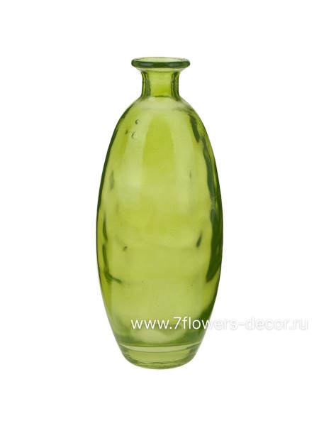 Ваза стекло D9 х H21.5 см бутылочная Йодная С0371 цвет светло-зеленый Арт 2003712440