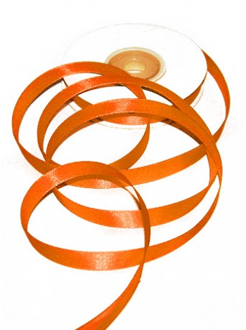Лента атлас-сатин 1 см х20 м 10/35 цвет оранжевый