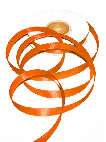 Лента атлас-сатин 1 см х20 м 10/35 цвет оранжевый