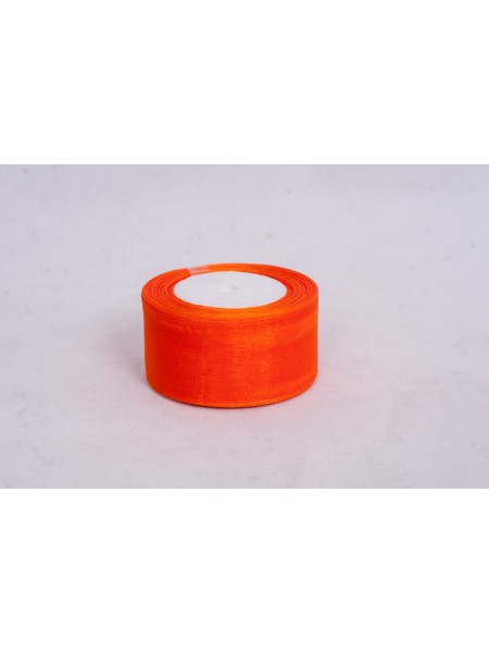 Лента органза 4 см х23 м цвет оранжевый NOR-40-25-668