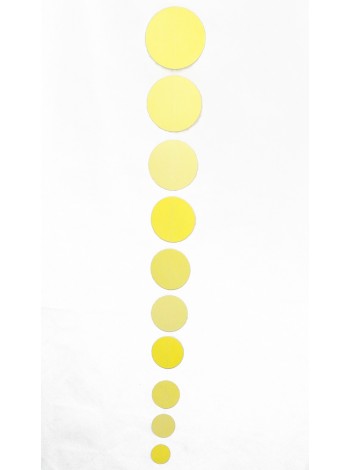 Гирлянда бумага 106 см вертикальная Круги цвет желтый HS-21-7