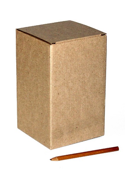 Коробка складная 11 х11 х18 см микрогофра без декора под кружку 016/001-93
