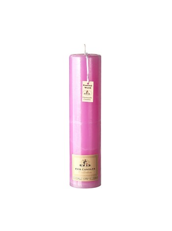 Свеча цилиндр 50 часов D7,5 х Н30 см цвет розовый