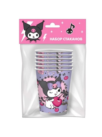 Стакан бумага 6 шт 250 мл Kuromi