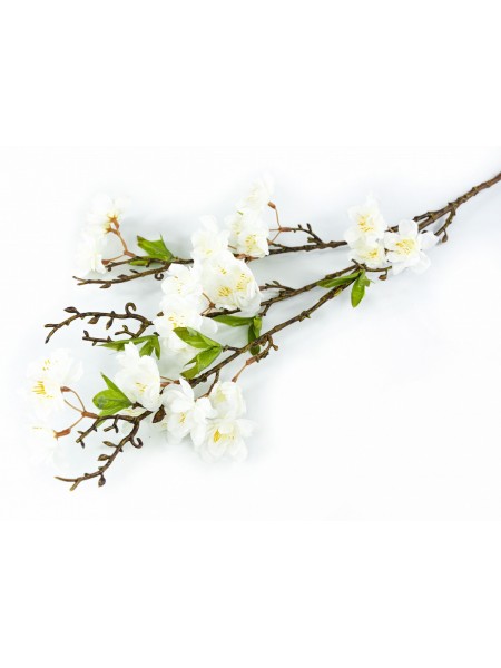 Ветка Яблони 90 см цвет белый цветок искусственный