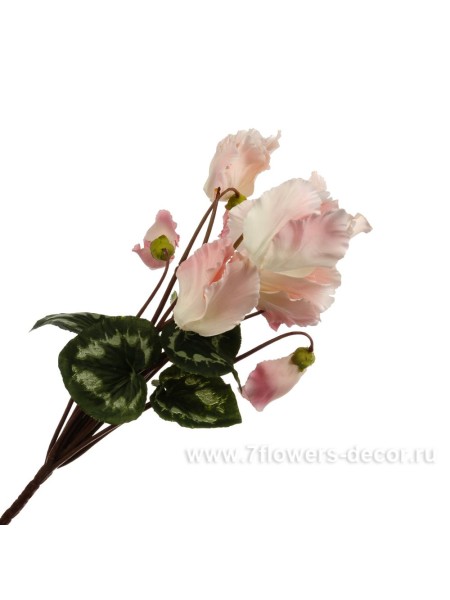 Цветок искусственный Цикламен высота 41 см цвет светло-розовый