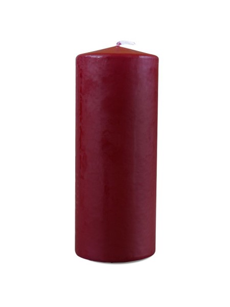 Свеча пеньковая 8 х20 см цвет бордовый