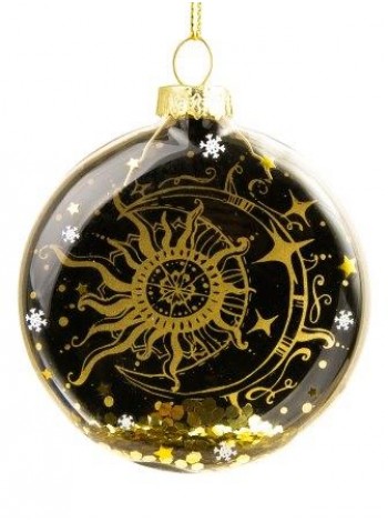 Медальон Солнце и звезды 2,5 х 8,5 х 8 см стекло   новый год