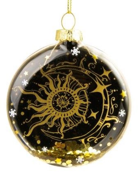 Медальон Солнце и звезды 2,5 х 8,5 х 8 см стекло   новый год