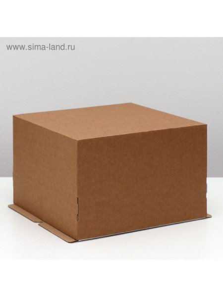Коробка для кондитерских изделий 30 х30 х20 см крафт