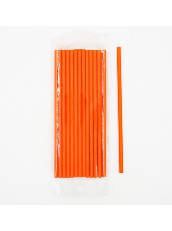 Трубочка для коктейля набор 25 шт Радуга бумага цвет оранжевыйHS-49-11