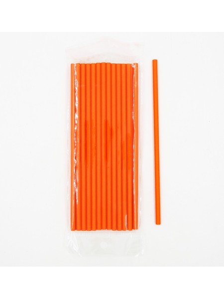 Трубочка для коктейля Радуга бумага набор 25 шт цвет оранжевыйHS-49-11
