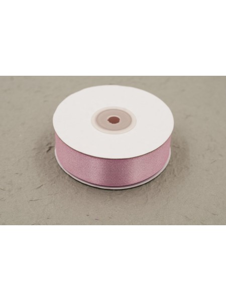 Лента атлас 2,5 см х20 м Magic цвет  светло-розовый-серебро 10742
