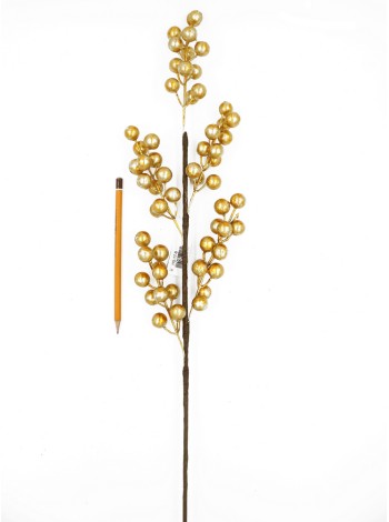 Ветка боярышника 73 см цвет золотой HS-33-15