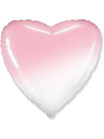 Фольга шар Сердце 18"/46 см пастель градиент розовый FM