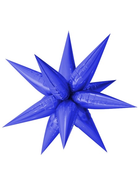 Фольга шар Фигура Звезда составная цвет синий 26"/66 см Китай