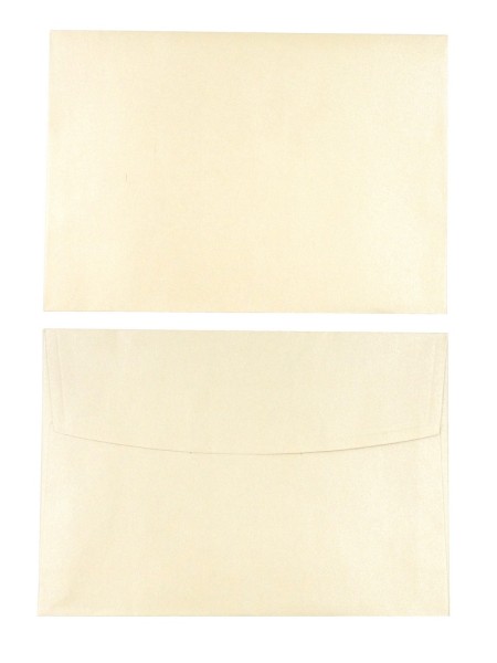 Конверт 19,2 х14,2 см дизайнерская бумага цвет слоновая кость
