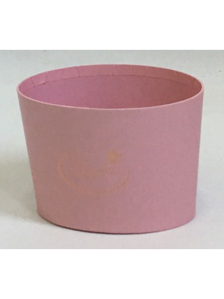 Коробка для цветов Эллипс 14 х 10,6/12,4 х 8,3/выс 10 см цвет Розовый W5103