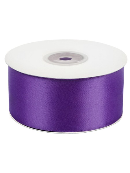 Лента атлас 3,8 см х25 м цвет фиолетовый  Арт 1108
