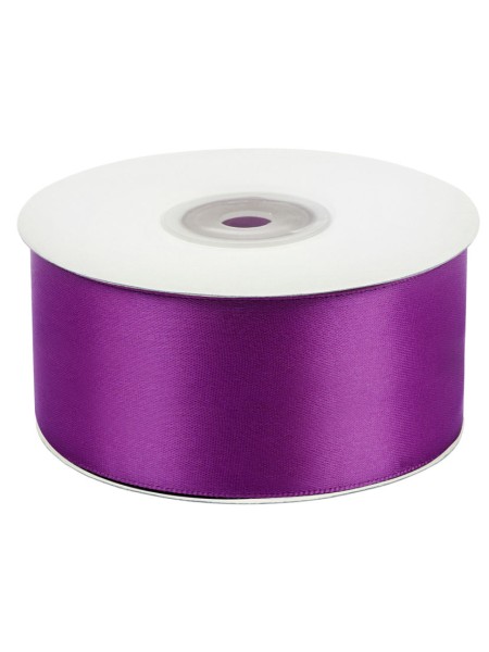 Лента атлас 3,8 см х25 м цвет темно-фиолетовый  Арт 1110