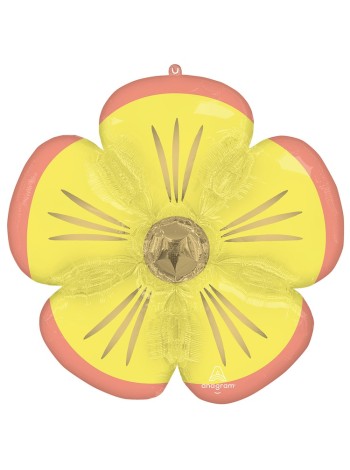 Фольга шар фигура Цветок Маргаритка желтая Р35 Anagram