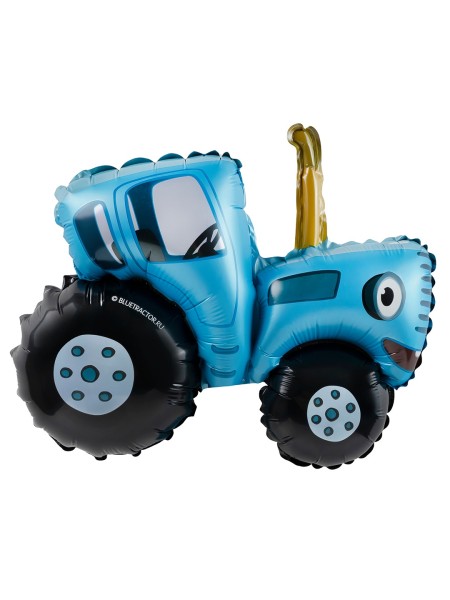 Фольга шар фигура  Синий трактор 12"30 см мини-фигура с клапаном упак 5 шт