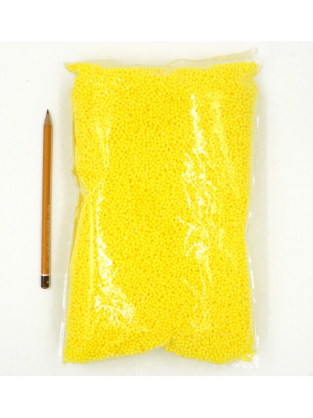 Наполнитель пенопласт шарики 4 мм 50 гр цвет желтый HS-26-2