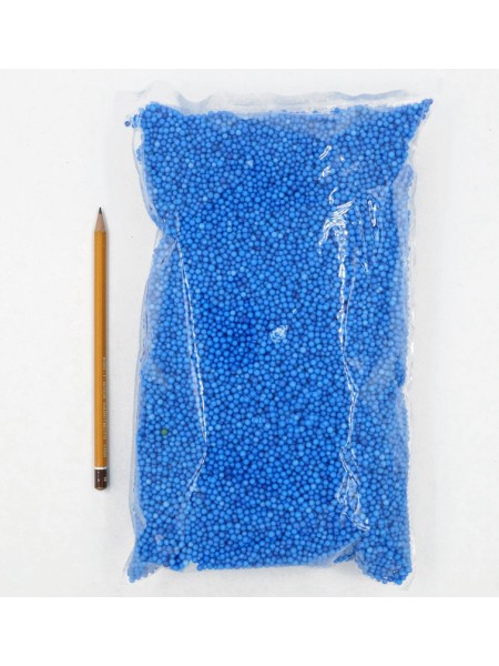Наполнитель пенопласт шарики 4 мм 50 гр цвет синий HS-26-2