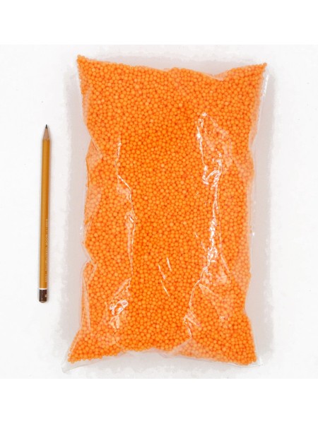 Наполнитель пенопласт шарики 4 мм 50 гр цвет оранж HS-26-2