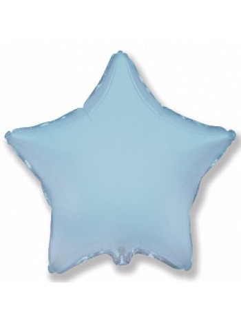 Фольга шар Звезда 18"/46 см металлик голубой 1шт Испания Flexmetal  1204-0525