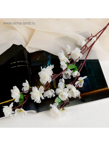 Сакура нежность 65 см диам 4 см цвет белый цветы искусственные