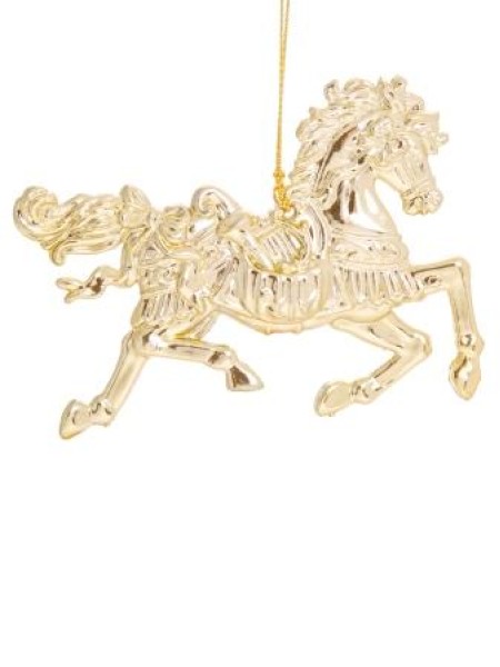 Лошадка 11,5 х8 х0,5 см полипропилен цвет золотой  новый год