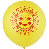 24" шар с рисунком Солнце желтый