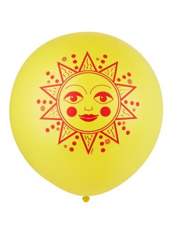 24" шар с рисунком Солнце желтый