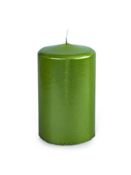 Свеча пеньковая 6 х10 см цвет зеленый блеск