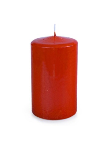 Свеча пеньковая 6 х10 см цвет темно-оранжевый блеск