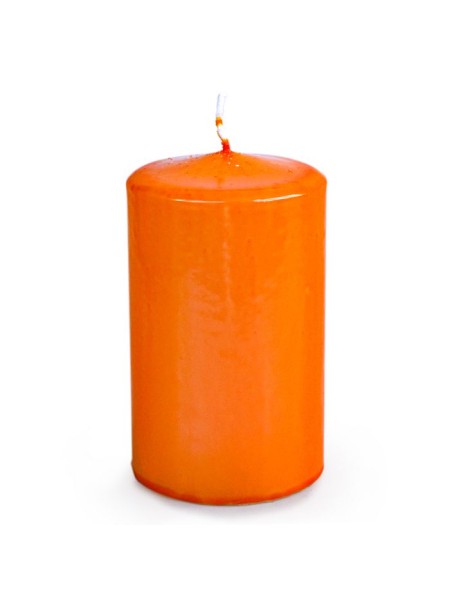 Свеча пеньковая 6 х10 см цвет оранжевый блеск