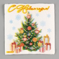 Салфетка 24 х24 см 20 шт Елка однослойные