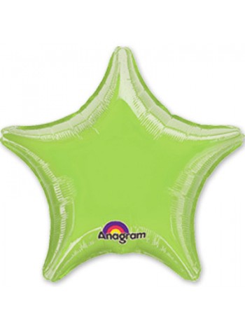 Фольга шар Звезда 19"/48 см металлик Lime Green Anagram