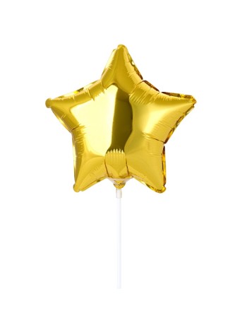Фольга шар Звезда 9"/23 см Металлик Gold FM