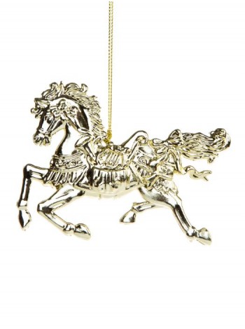 Лошадка 11,5 х1 х9 см полипропилен цвет золотой Новый год