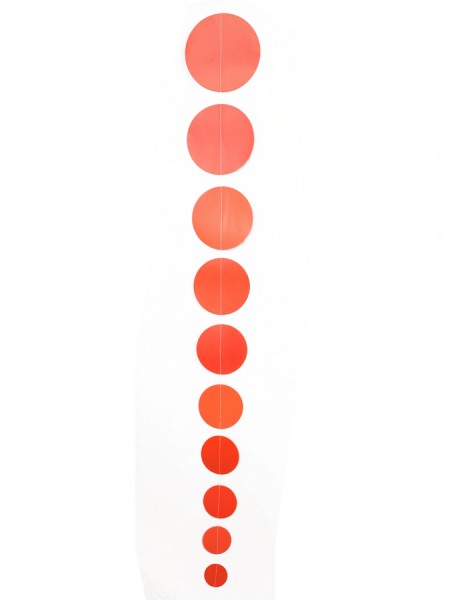 Гирлянда бумага 106 см вертикальная Круги цвет алый HS-21-7