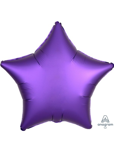 Фольга шар Звезда 19"/48 см сатин Purple Royale Anagram