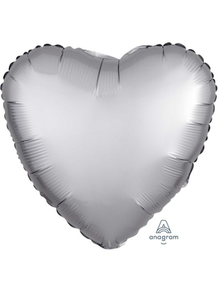 Фольга шар Сердце 18"/46 см сатин Platinum  Anagram