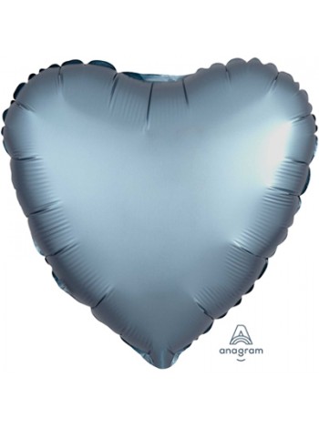 Фольга шар Сердце 18"/46 см сатин Steel Blue Anagram