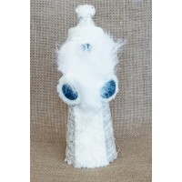 Дед Мороз белоснежный 9 х8 х32 см