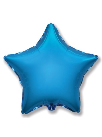 Фольга шар Звезда 4"/10 см металлик синий 1 шт Испания Flexmetal